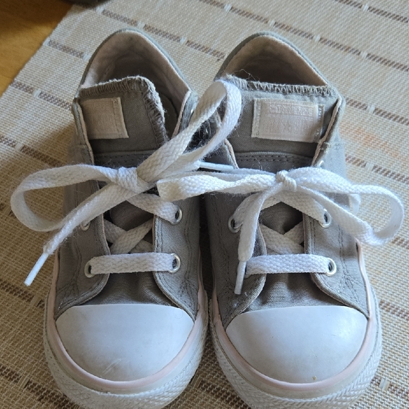Converse Kids Gray Canvas Sneakers - Picture 1 of 6